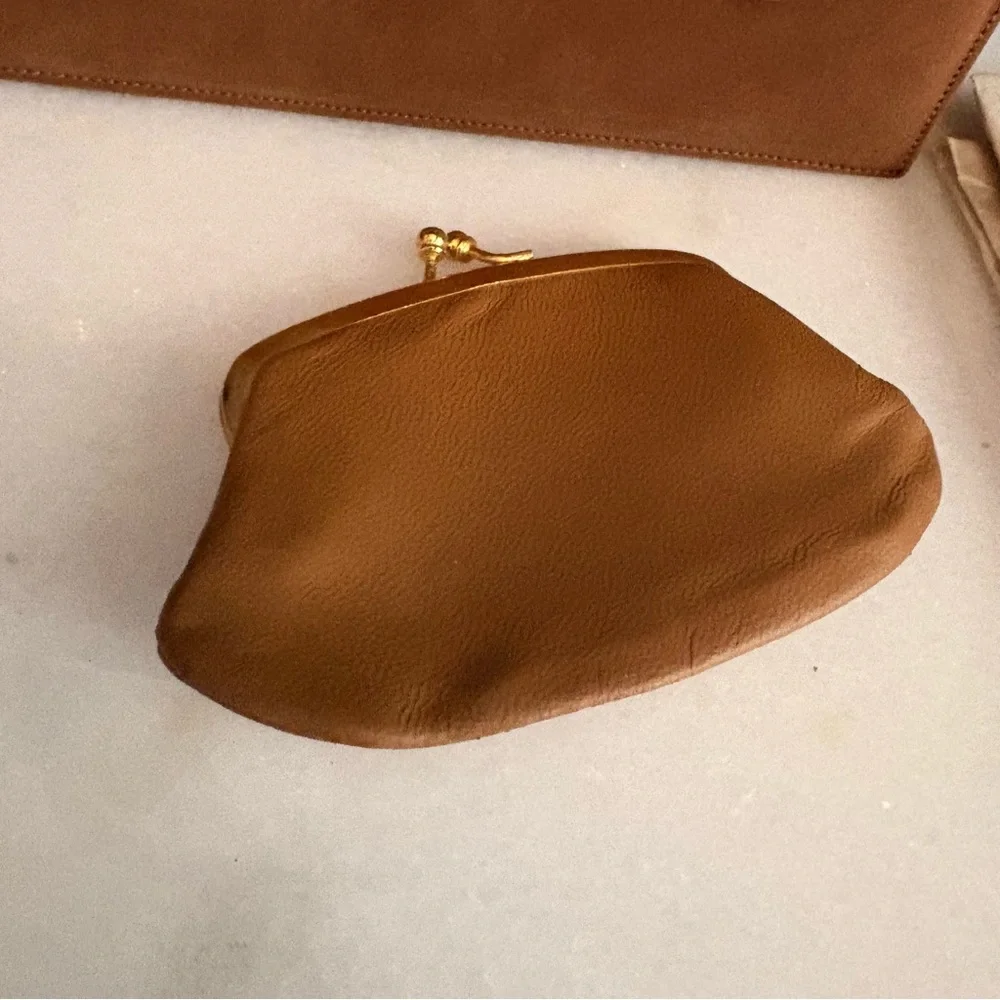 Vintage MCM Andrew Geller Camel Suede Top Handle Tote - Picture 13 of 15